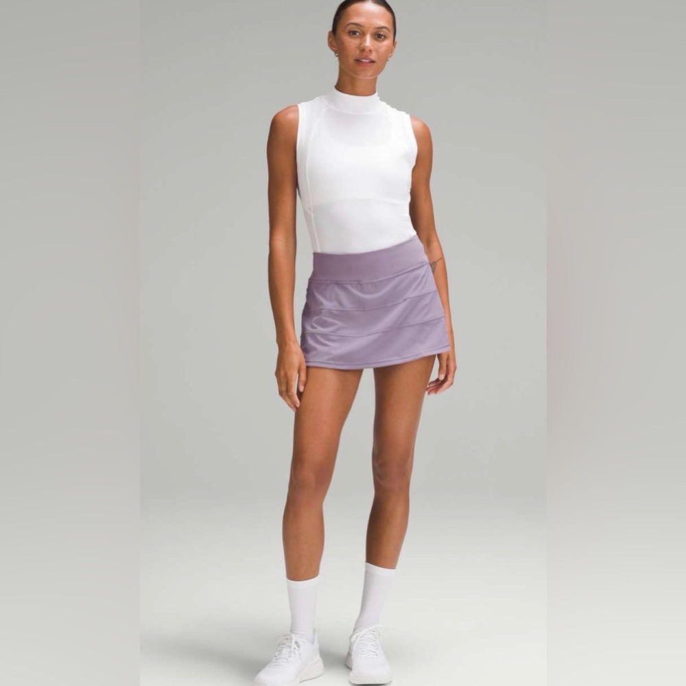 Lululemon Lilac Athletic Skort Pace Rival Tennis Skirt Pleat EXCELLENT condition